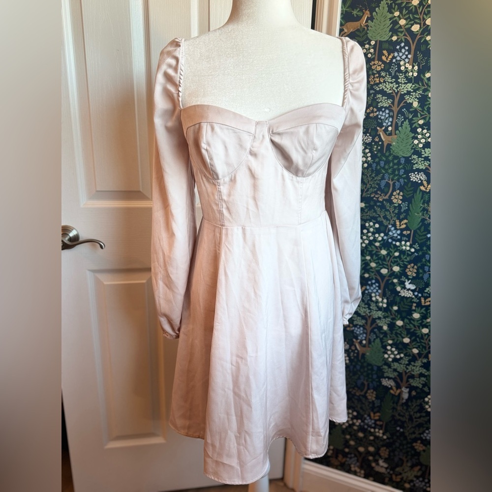 Altar'd State Cream Long Sleeve Dress​